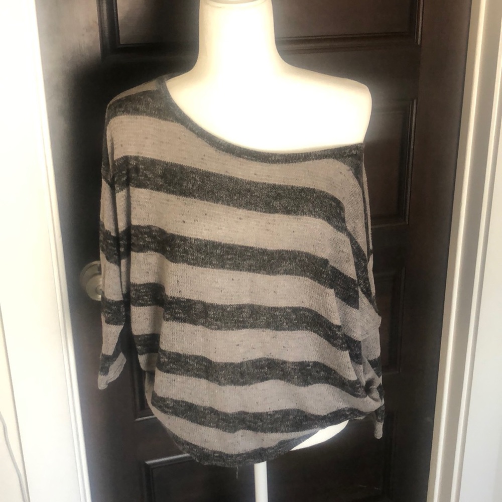 Light and dark gray sweater